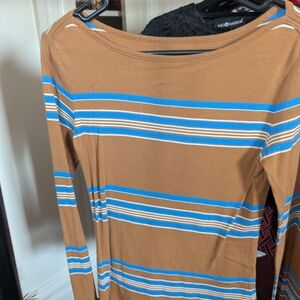 Sage Harbor Striped Long Sleeve Top